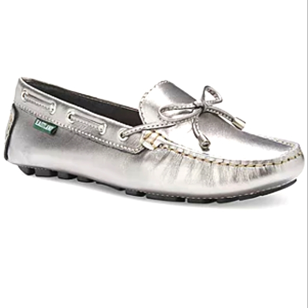 NWT Bandolino 'Victor' Genuine Mirror Shine Leather Moccasin Style Driving Flats